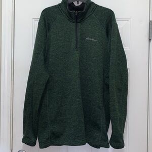 Eddie Bauer Men’s XXL Forest Green 1/4 Zip Fleece Pullover